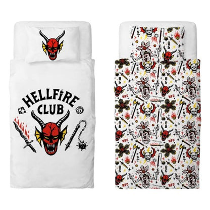 Front - Stranger Things Hellfire Club Reversible Duvet Set