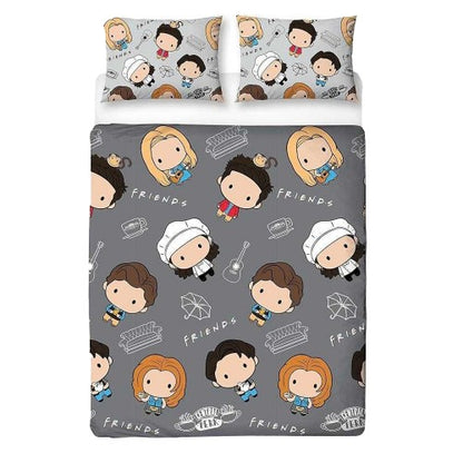 Front - Friends Chibi Reversible Duvet Set