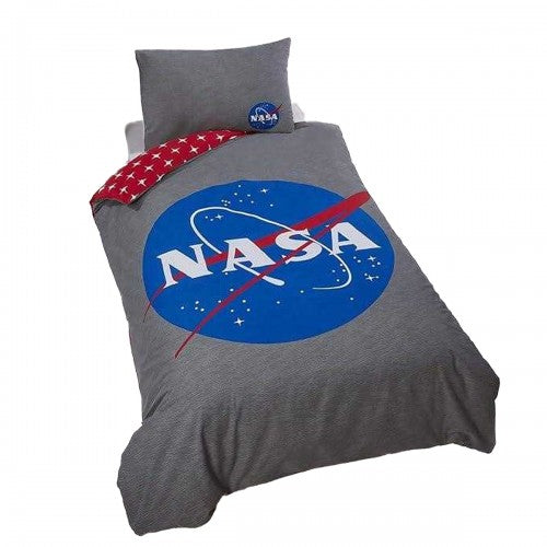 Front - NASA Logo Reversible Duvet Set