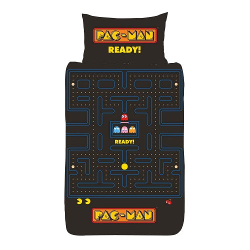 Front - Pac-Man Maze Reversible Duvet Set