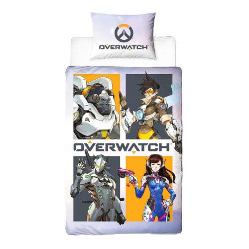 Front - Overwatch Eat Sleep Character Reversible Duvet Set