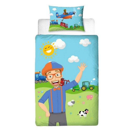 Front - Blippi Digger Adventure And Farm Fun Reversible Duvet Set