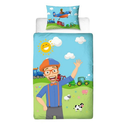 Front - Blippi Digger Adventure And Farm Fun Reversible Duvet Set