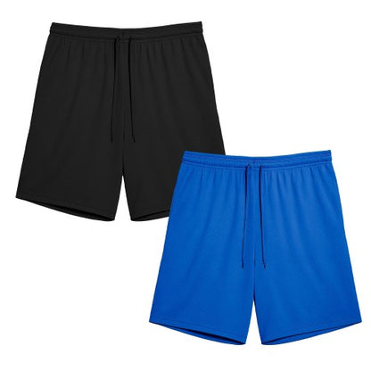 Front - Keanu Mens Mesh Shorts (Pack of 2)