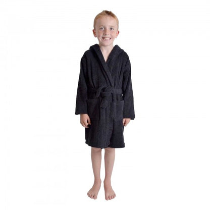 Front - Keanu Childrens/Kids Cotton Dressing Gown