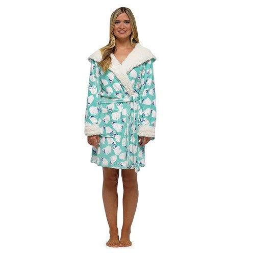 Front - Keanu Womens/Ladies Polar Bear Fleece Dressing Gown