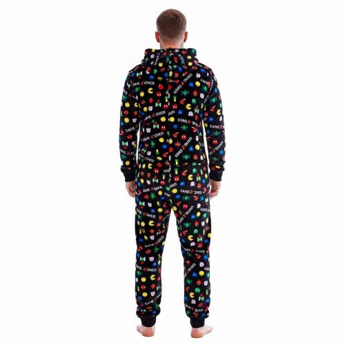 Front - Floso Mens Game Controller Fleece Jumpsuit