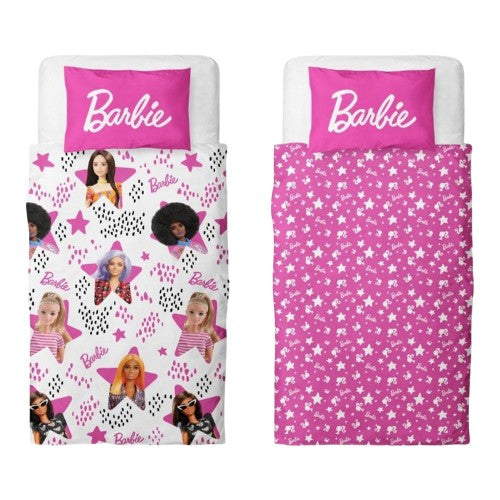 Front - Barbie Stars Reversible Duvet Set
