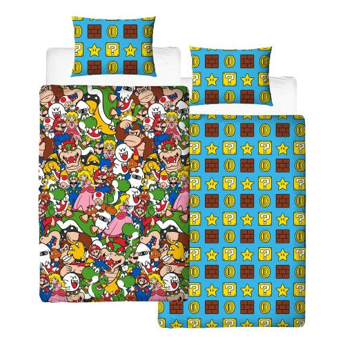 Front - Nintendo Super Mario Reversible Duvet Set