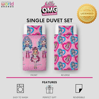 Multicoloured - Side - LOL Surprise Queens Doll Reversible Duvet Set