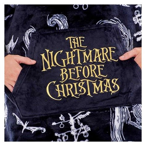 Front - Nightmare Before Christmas Womens/Ladies Soft Sherpa Lined Oversized Blanket Hoodie