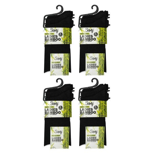 Front - Soxy Womens/Ladies Mid Calf Bamboo Socks (Pack of 12)