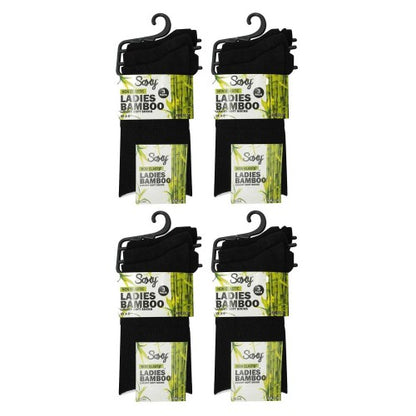 Front - Soxy Womens/Ladies Mid Calf Bamboo Socks (Pack of 12)