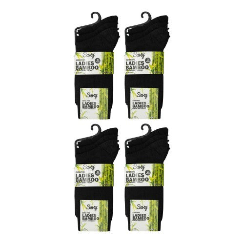 Front - Soxy Womens/Ladies Bamboo Socks (Pack of 12)
