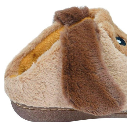 Front - K Collection Womens/Ladies Dog 3D Slippers