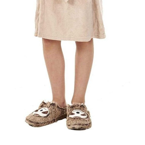 Front - Keanu Childrens/Kids Sloth Faux Fur Mules