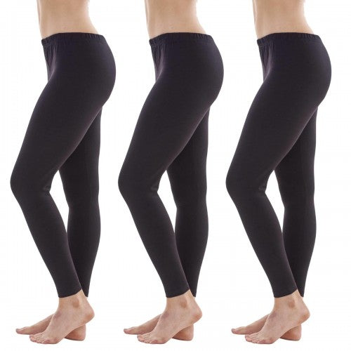 Front - Keanu Womens/Ladies Everyday Leggings (Pack of 3)