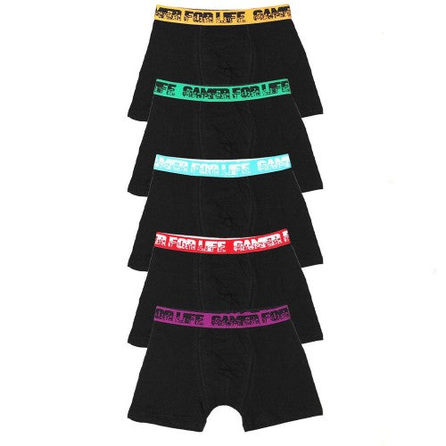 Front - Floso Boys Gamer For Life Graffiti Cotton Blend Boxer Shorts