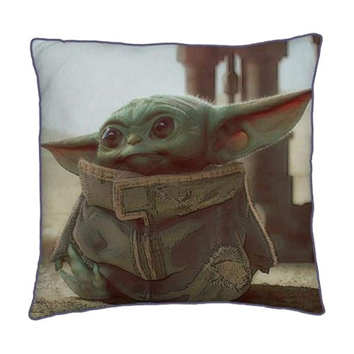Front - Star Wars Baby Yoda Filled Cushion