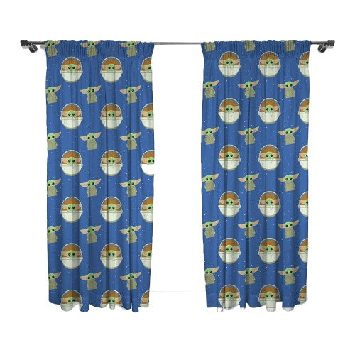 Front - Star Wars The Mandalorian Baby Yoda Curtains