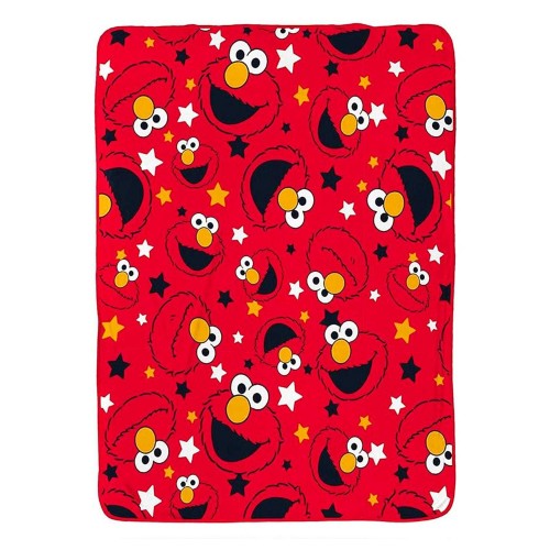 Front - Sesame Street Fleece Elmo Blanket