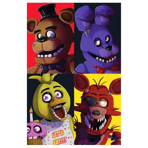 Front - Five Nights At Freddys Fleece Freddy Fazbear Blanket