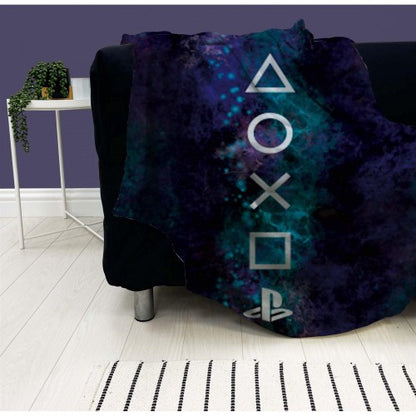Front - Playstation Fleece Nebula Blanket
