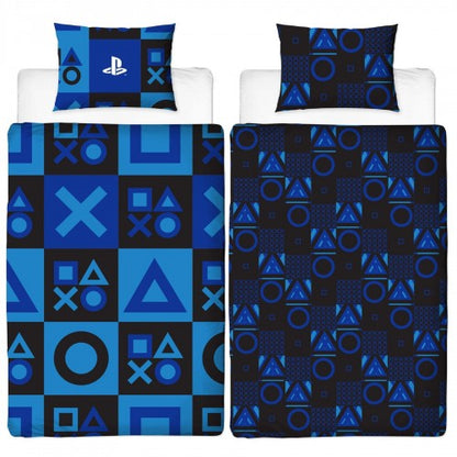 Front - Playstation Checked Reversible Duvet Set