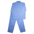 Front - Keanu Mens Woven Chest Pocket Straight Leg Long Pyjama Set