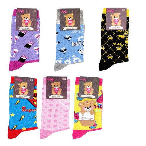 Front - Soxy Womens/Ladies Mothers Day Socks (Pack of 6)