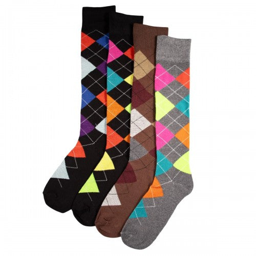 Front - Soxy Mens Argyle Socks (Pack of 4)