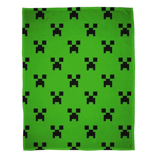 Front - Minecraft Fleece Creeper Blanket
