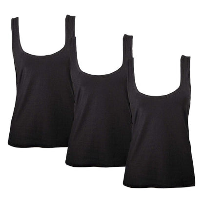 Front - Keanu Womens/Ladies Cotton Blend Vest Top (Pack of 3)