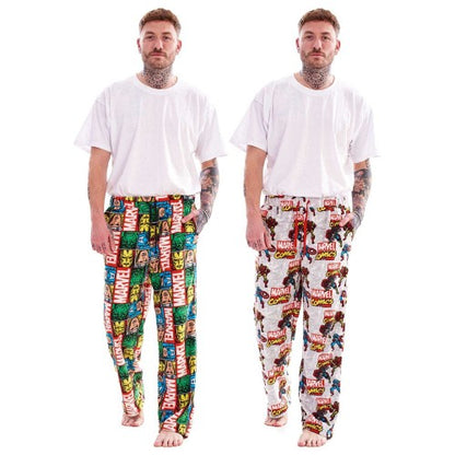 Front - Marvel Avengers Mens Lounge Pants (Pack of 2)