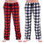 Front - Keanu Mens Buffalo Check Lounge Pants (Pack of 2)