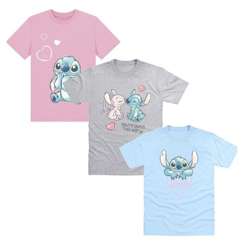 Front - Lilo & Stitch Childrens/Kids Stitch & Angel T-Shirt