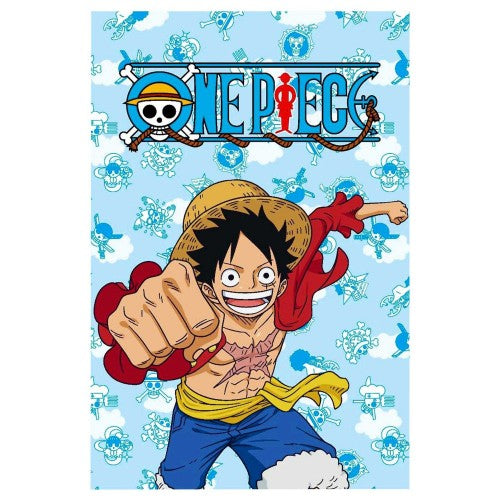 Front - One Piece Fleece Monkey D. Luffy Blanket