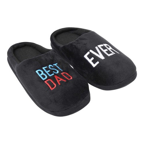 Front - Keanu Mens Best Dad Ever Slip-on Mule Slippers