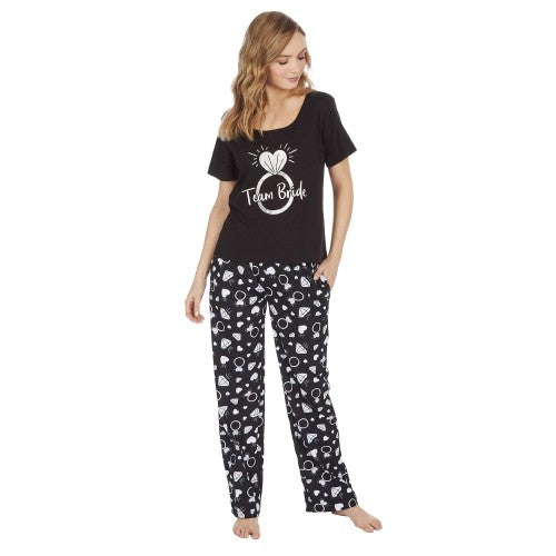 Front - Metzuyan Womens/Ladies Team Bride Pyjama Set