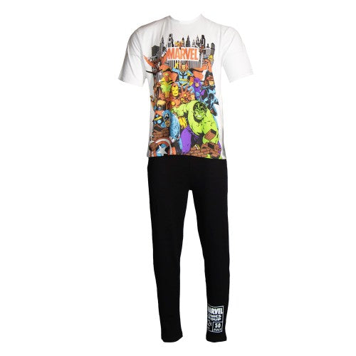 Front - Marvel Avengers Mens Characters Cotton Pyjama Set