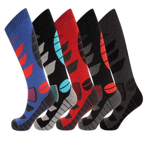 Front - Soxy Mens Thermal Ski Socks (Pack of 5)