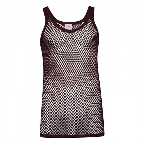 Front - Keanu Mens String Vest Top (Pack of 4)