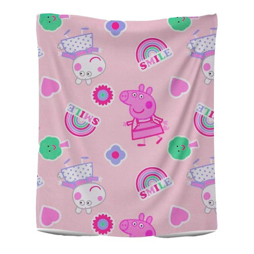 Front - Peppa Pig Fleece Smile Blanket
