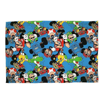 Front - Nintendo Vroom Fleece Super Mario Blanket