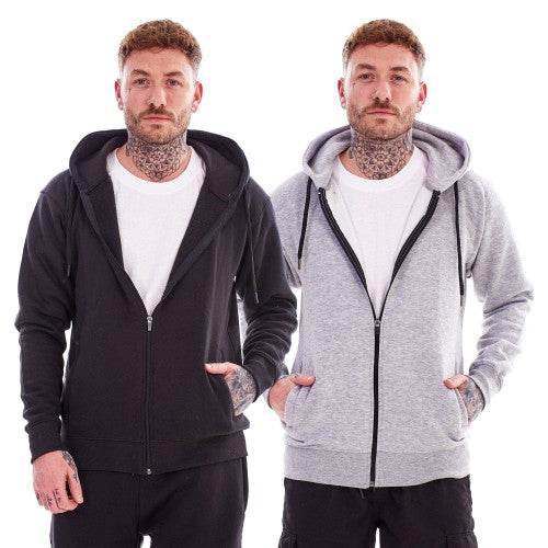 Front - Keanu Childrens/Kids Fleece Full Zip Drawstring Hoodie