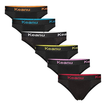 Front - Keanu Mens Plain Briefs (Pack of 6)