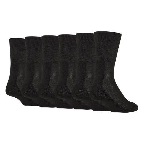 Front - Soxy Mens Bamboo Extra Wide Diabetic Socks (Pack of 6)