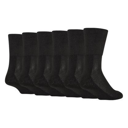 Front - Soxy Mens Bamboo Extra Wide Diabetic Socks (Pack of 6)