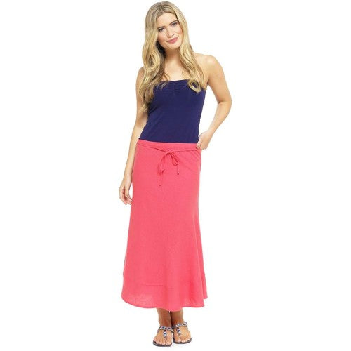 Front - K Collection Womens/Ladies Ex Store Linen Blend Maxi Skirt