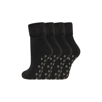 Front - Soxy Womens/Ladies Animals Fleece Lined Socks (Pack of 4)